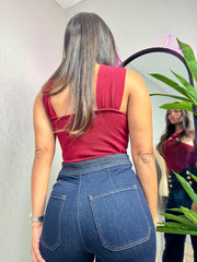 Top knit vino halter