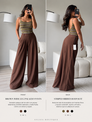 Brown wide leg palazzo