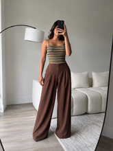 Brown wide leg palazzo