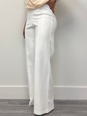 Marbella High-Waist Trousers – Ivory