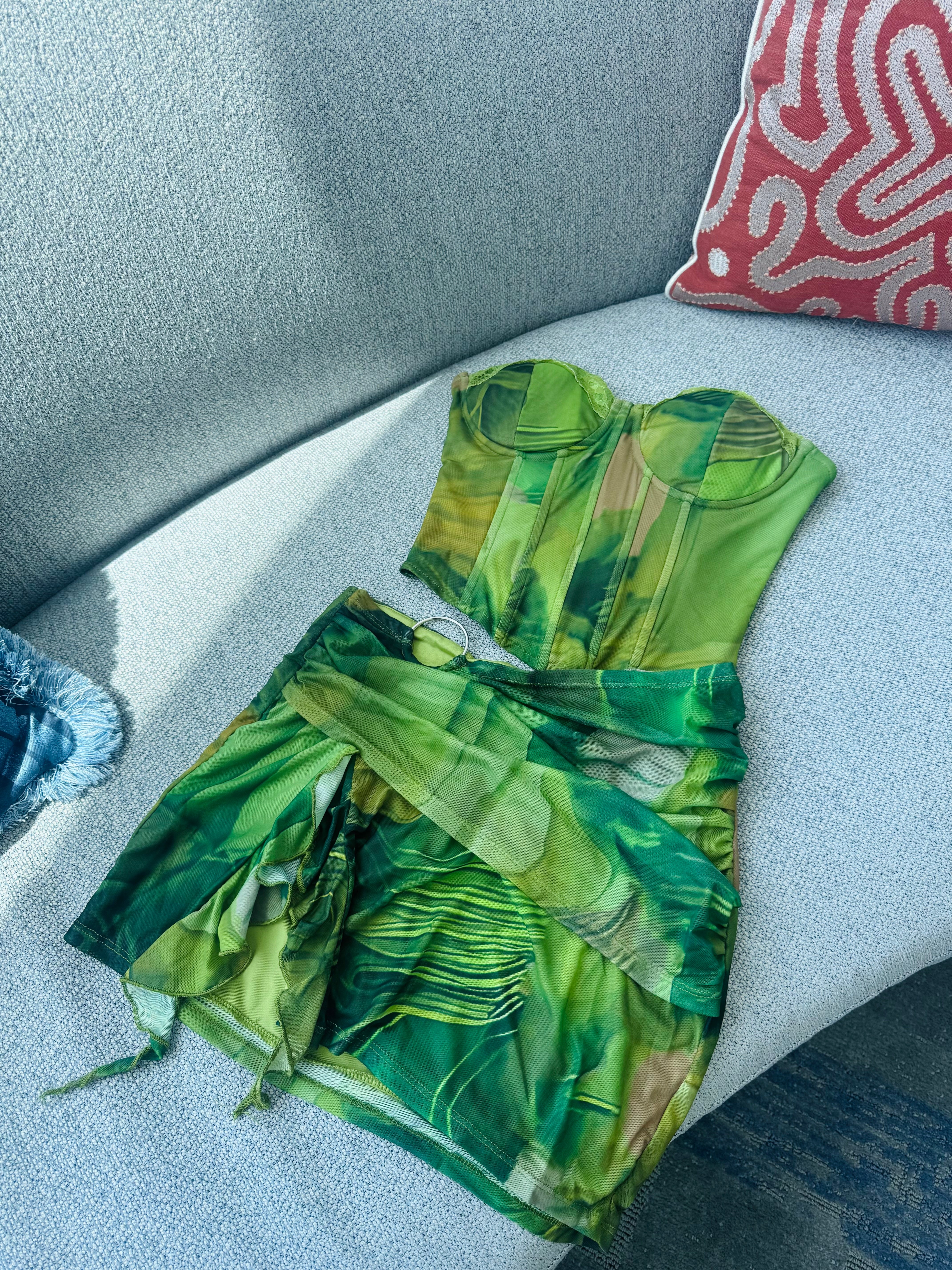 Mini dress green