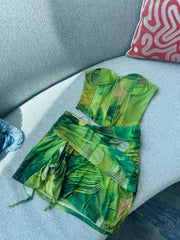 Mini dress green
