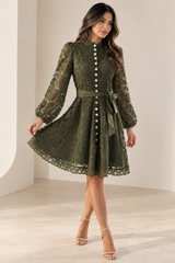 Olive pearl dress
