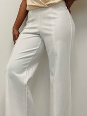 Marbella High-Waist Trousers – Ivory