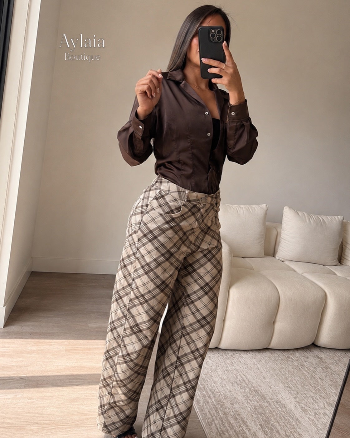 Pantalon plaid
