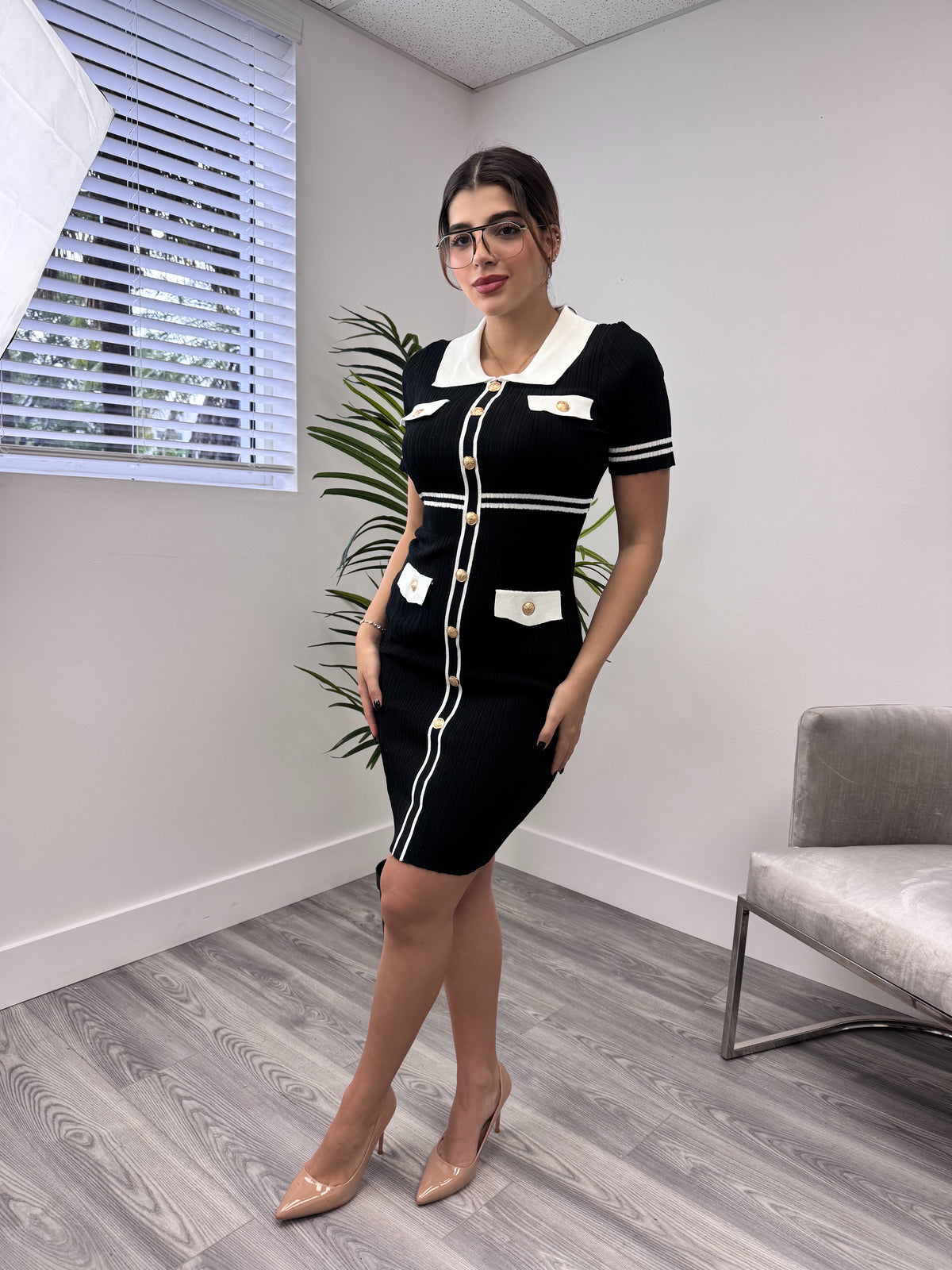 Black and white dress