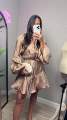 Mini vestido cromo