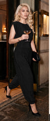 Noir Draped Jumpsuit